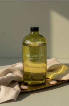 Скляна пляшка для пом’якшувача тканин - блідо-зелений