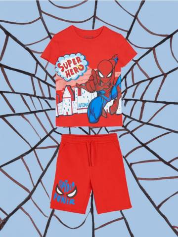 Комплект із футболки з шортами Spider-Man - червоний Комплект із футболки з шортами Spider-Man - червоний
