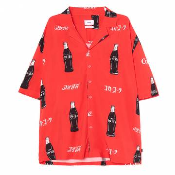 Cropp - Сорочка з суцільним принтом Coca-Cola - червоний