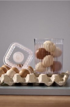 Прозорий контейнер для їжі з кришкою - clear