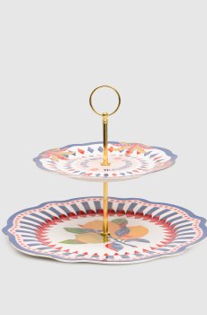 Фарфоровая двухуровневая фруктовница La Vita E`Bella