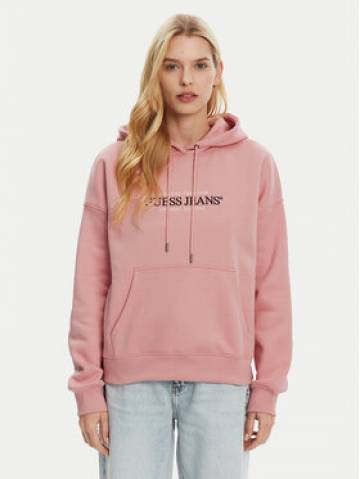 Guess Jeans Світшот W4YQ15 KC811 Рожевий Regular Fit Guess Jeans Світшот W4YQ15 KC811 Рожевий Regular Fit