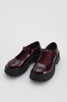 Reserved - Лаковані мокасини - червоне дерево - 926GT-93X