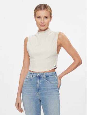 Calvin Klein Jeans Блузка J20J221419 Бежевий Slim Fit Calvin Klein Jeans Блузка J20J221419 Бежевий Slim Fit