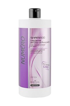 Шампунь для разглаживания волос Brelil Numero Smoothing Shampoo с маслом авокадо, 1 л