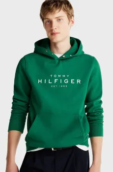 Мужское зеленое худи TOMMY HILFIGER HOODY Зеленый S Tommy Hilfiger MW0MW37455