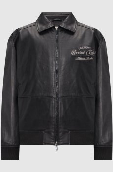 Черная кожаная куртка Social Club