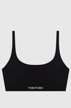 Черный топ с логотипом