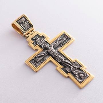 Серебряный крест для священнослужителей "Распятие Христово. Молитва "Да воскреснет Бог" 132957 Серебряный крест для священнослужителей "Распятие Христово. Молитва "Да воскреснет Бог" 132957
