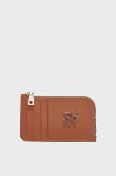 Женский рыжий кожаный кардхолдер Рыжий ONESIZE DKNY R43ZKF84
