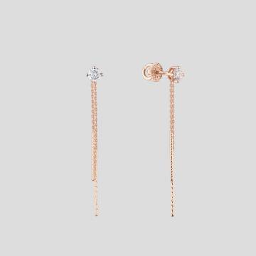 Золотые серьги Minimal с279-ч Золотые серьги Minimal с279-ч