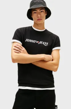 Мужская черная футболка VINTAGE Черный S Tommy Jeans DM0DM22548