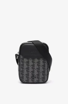 Черная сумка через плечо Monogram Черный ONESIZE Lacoste NH4410LXH45