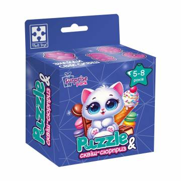 Пазлы Vladi Toys Белый котенок, с сюрпризом и сквишем, 22*23 см, от 5 лет, 180 деталей (VT8030-03) Пазлы Vladi Toys Белый котенок, с сюрпризом и сквишем, 22*23 см, от 5 лет, 180 деталей (VT8030-03)