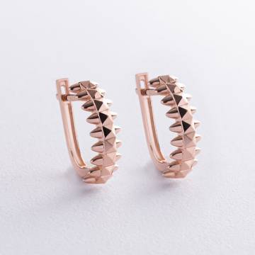 Серьги в красном золоте с08483 Серьги в красном золоте с08483