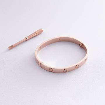 Жесткий браслет "Love" с бриллиантами (красное золото) 531772421 Жесткий браслет "Love" с бриллиантами (красное золото) 531772421