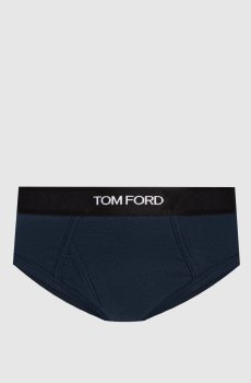 Синие трусы-брифы с логотипом