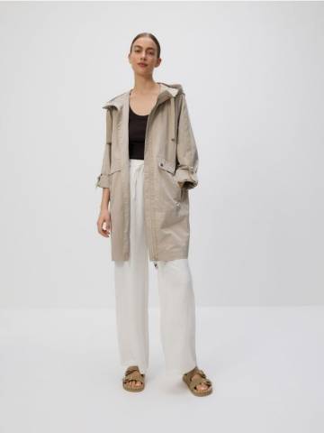 Reserved - Водонепроникна парка oversize - бежевий - YH508-08X Reserved - Водонепроникна парка oversize - бежевий - YH508-08X