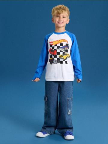 Лонгслів Hot Wheels - mid blue Лонгслів Hot Wheels - mid blue