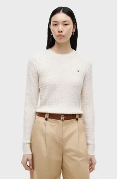 Женский белый джемпер FINE Белый L Tommy Hilfiger WW0WW44993