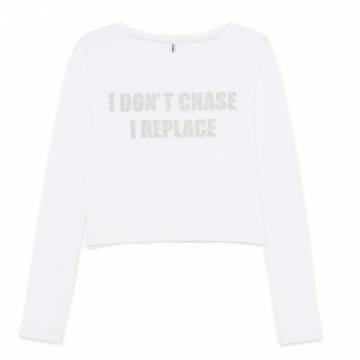 Cropp - Біла футболка з принтом - білий Cropp - Біла футболка з принтом - білий