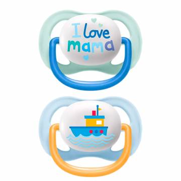 Пустушка Avent Ultra Air I love ортодонтична 2 шт (SCF080/01) Пустушка Avent Ultra Air I love ортодонтична 2 шт (SCF080/01)