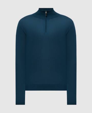 Голубой джемпер из шерсти