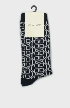 Женские темно-синие носки с узором MONOGRAM Синий 36-38 Gant 4960239