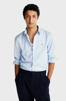 Мужская голубая рубашка FLEX DOBBY SF Голубой XL Tommy Hilfiger MW0MW37578