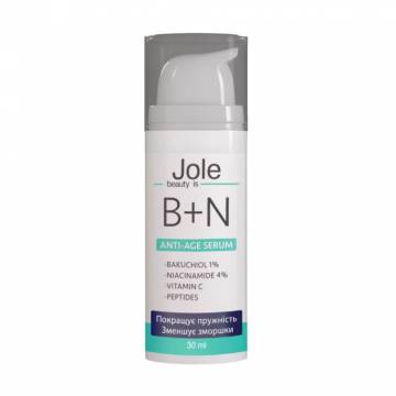 Сыворотка для лица Jole B+N Serum с бакучиолом 1% и ниацинамидом 4%, 30 мл Сыворотка для лица Jole B+N Serum с бакучиолом 1% и ниацинамидом 4%, 30 мл