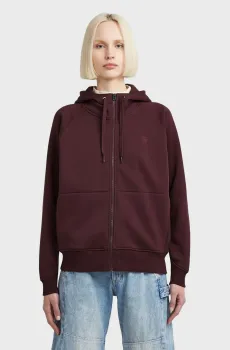 Женское бордовое худи Premium core 2.1 hdd zip thru sw wmn Бордовый XS G-Star RAW D22727,C235