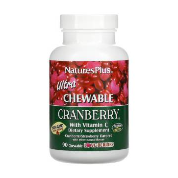 Комплекс с ультра клюквой NaturesPlus Ultra Chewable Cranberry, 90 жевательных таблеток