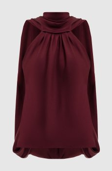 Бордовый топ Scarlett с шелком