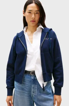 Женское темно-синее худи Синий XXS Tommy Hilfiger WW0WW45742