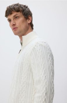 Reserved - Гольф з візерунком «косичка» - кремовий - 944GC-01X