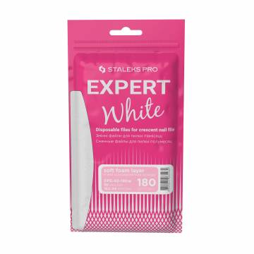 Сменные файлы для пилы полумесяц на мягкой основе Staleks PRO Expert 40, белые, 180 грит, 30 шт Сменные файлы для пилы полумесяц на мягкой основе Staleks PRO Expert 40, белые, 180 грит, 30 шт