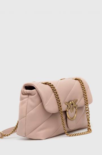 Кожаная сумочка Pinko цвет розовый Кожаная сумочка Pinko цвет розовый