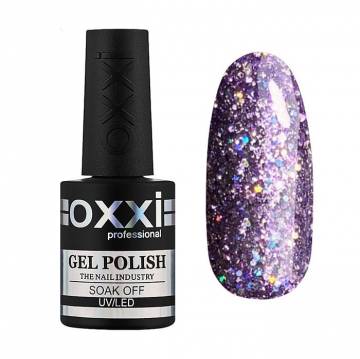 Гель-лак для ногтей Oxxi Professional Star 05 Сиреневый, с глиттером, 10 мл