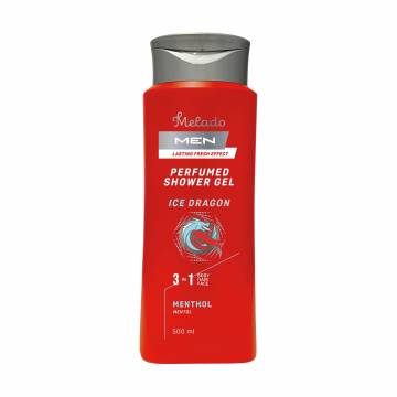 Мужской гель для душа 3 в 1 Melado Men Perfumed Shower Gel Ice Dragon с ментолом, 500 мл Мужской гель для душа 3 в 1 Melado Men Perfumed Shower Gel Ice Dragon с ментолом, 500 мл
