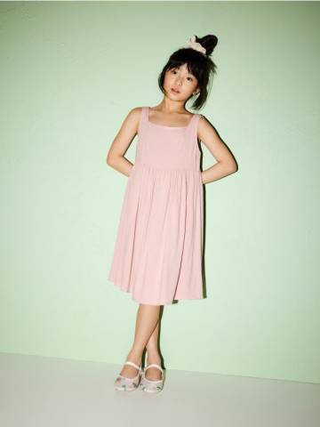 Reserved - GIRLS` DRESS - пильно-рожевий - 244DA-39X Reserved - GIRLS` DRESS - пильно-рожевий - 244DA-39X