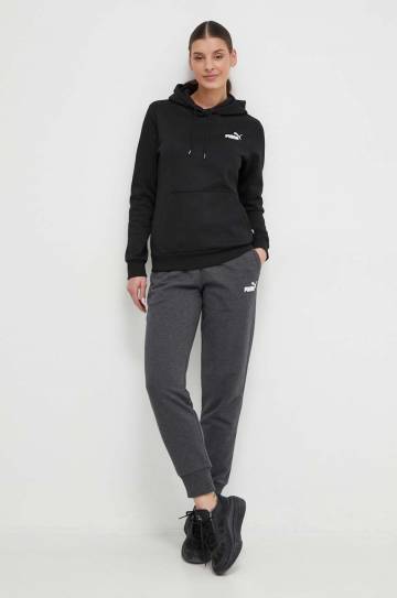 Кофта Puma женская цвет чёрный с капюшоном однотонная Кофта Puma женская цвет чёрный с капюшоном однотонная