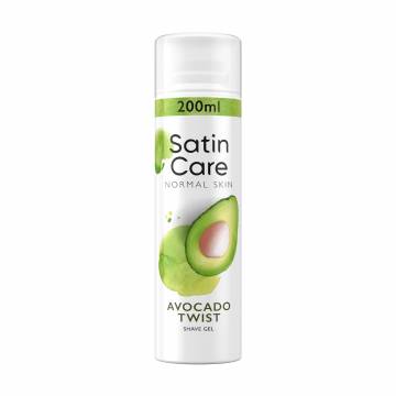 Женский гель для бритья Gillette Satin Care Avocado Twist, 200 мл Женский гель для бритья Gillette Satin Care Avocado Twist, 200 мл