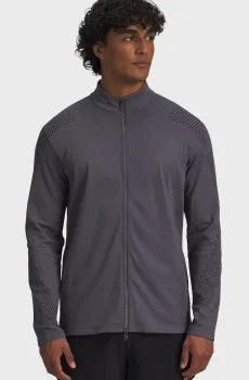 Мужская темно-серая спортивная кофта UA Halo Engineered FZ Серый S Under Armour 6007449-025