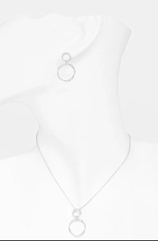 Серебряный комплект - колье и серьги Answear.LAB