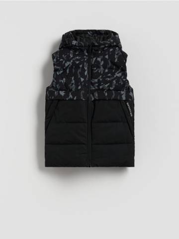 Reserved - Утеплений жилет з каптуром - чорний - PC913-99X