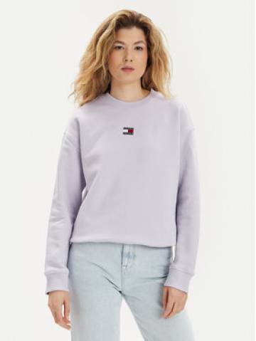 Tommy Jeans Світшот Badge DW0DW17325 Фіолетовий Regular Fit Tommy Jeans Світшот Badge DW0DW17325 Фіолетовий Regular Fit
