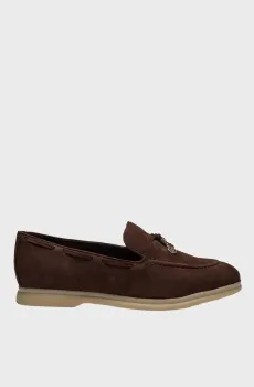 Женские коричневые замшевые лоферы Коричневый 36 Guess FLTNAI.SUE14;BROWN