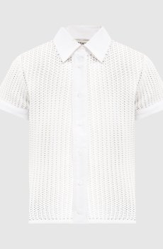 Белая рубашка с короткими рукавами