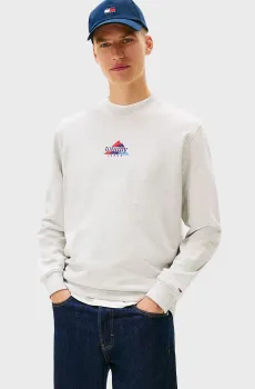 Мужской светло-серый свитшот DNA PLAY CREW Серый S Tommy Jeans DM0DM22418