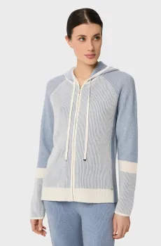 Женское голубое шерстяное худи Голубой 36 MARC&ANDRE W25-00CH0914